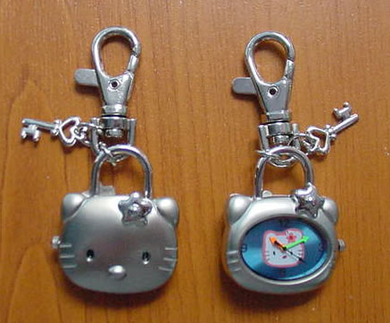 Hello Kitty Clock Keyrings