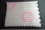 Pink and White Baby Shawl